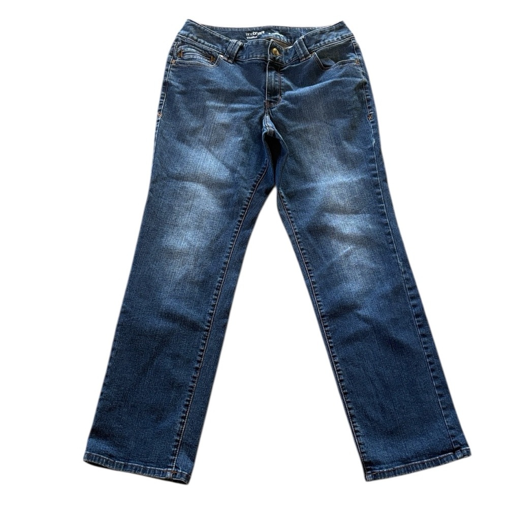 Lane Bryant Straight Genius Fit‎ Leg Jeans Medium Wash Denim Jeans Size 14